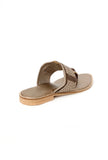 Brown & Silver Cruelty Free Leather Sandals