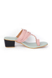 Soft pastel pink and blue heels – ethical and stylish footwear