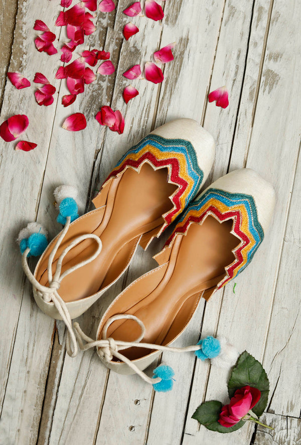 Satrangi Resham Work Juttis