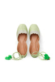 Jaan-e-mann Zari Embroidered Green Juttis
