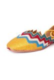 Firoza Blue Resham Work Juttis