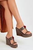 Refined Rose Gold Kolhapuri Inspired Wedges