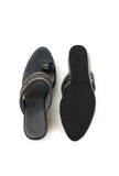Midnight Blue Kolhapuri Inspired Wedges