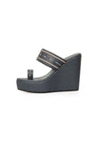Midnight Blue Kolhapuri Inspired Wedges