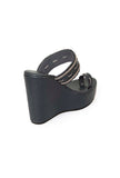 Midnight Blue Kolhapuri Inspired Wedges