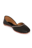 Black Chandini Braided Juttis
