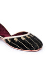 Dusky Grey Contrast Velvet Jutti