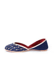 Cobalt Blue Contrast Velvet Jutti