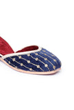 Cobalt Blue Contrast Velvet Jutti