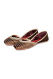 Bhoori Contrast Velvet Jutti
