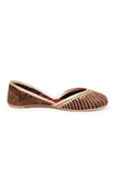 Bhoori Contrast Velvet Jutti