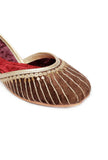 Bhoori Contrast Velvet Jutti