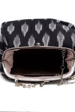Black Ikat Clutch Bag