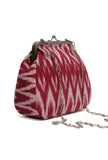 Scarlet Red Ikat Clutch Bag