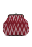 Scarlet Red Ikat Clutch Bag