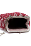 Scarlet Red Ikat Clutch Bag