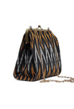 Black and Beige Ikat Clutch Bag