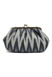 Sky Blue Ikat Clutch Bag