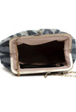 Sky Blue Ikat Clutch Bag
