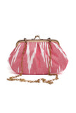 Rose Pink Ikat Clutch Bag