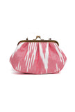 Rose Pink Ikat Clutch Bag