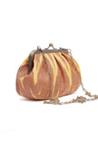 Beige Wood Ikat Clutch