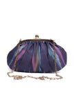 Violet Ikat Contrast Clutch