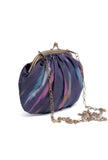 Violet Ikat Contrast Clutch