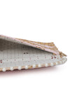 Blossom Pink Zari Embroidered Silk Envelope Clutch