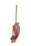 Rosy Pink Gota Patti Silk Potli