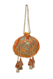 Zesty Orange Gota Patti Silk Potli