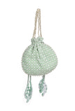 Minty Chikankari Georgette Potli