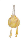 Sunshine Chikankari Yellow Georgette Potli