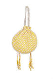 Sunshine Chikankari Yellow Georgette Potli