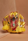 Radiant Yellow Shreenath Potli With Tassel