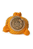 Sunshine Yellow Gotapatti Potli with Tassels