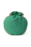 Fresh Light Green Gotapatti Potli