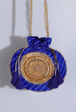 Refined Royal Blue Gotapatti Patchwork Potli