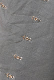 Grey Zardozi Embroidered 64 Count Semi Pashmina Shawl
