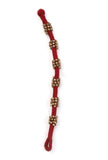 Gold Beads Red Thread Anklet