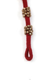 Gold Beads Red Thread Anklet
