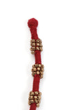 Gold Beads Red Thread Anklet