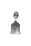 Teal Stone Tribal Motif Brass Tribal Earrings