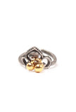 Set of 4: Floral Silver Brass Toering