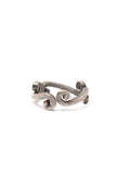 Set of 4: Floral Silver Brass Toering