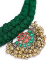 Sara Emerald Green Kundan Tribal Necklace