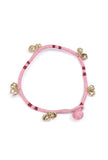 Set of 2: Rose Pink Ghungroo Tribal Anklet