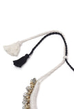Astira Duo White and Black Tribal Ghungroo  Necklace