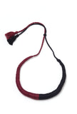 Sana Duo Brown and Black Tribal Thread Necklace