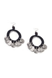 Onyx Black Coming Tribal Earrings